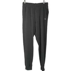 Champion Grey Elastic Waist Pull On Stretch Jersey Jogger Pants Large L